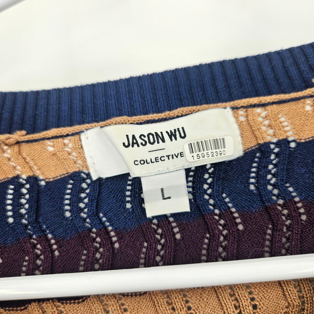 Jason Wu x RTR Fitted Striped Sweater Multicolor Crewneck Long Sleeve Size S - Picture 3 of 7